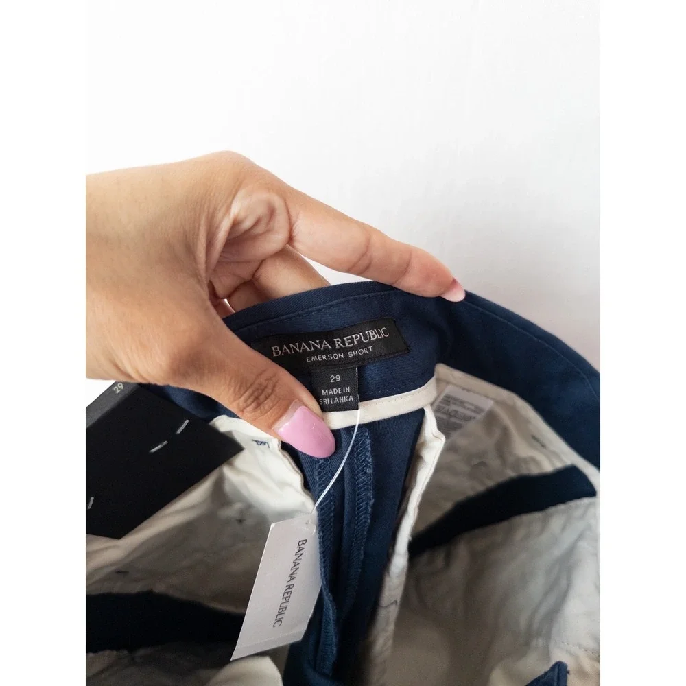NWT‎ Banana Republic Emerson Shorts Mens 29 Blue Preppy 11 in Chino